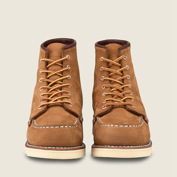 Red Wing Heritage Boots 6-Inch Classic Moc - Short Chinook Læder - Khaki - Dame 7931-CZEFH